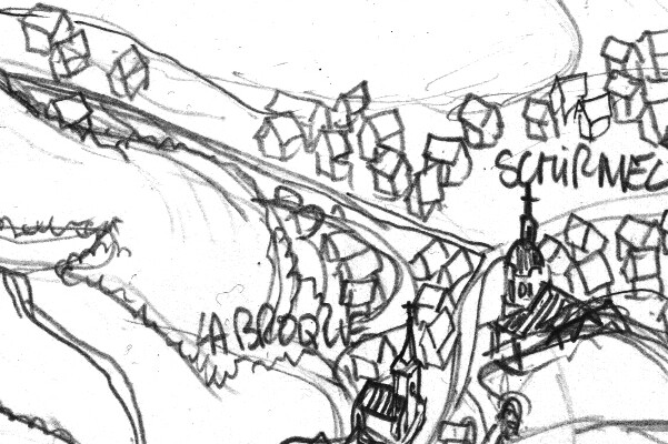 premier coup de crayon pour la carte touristique de la vallée de la Bruche