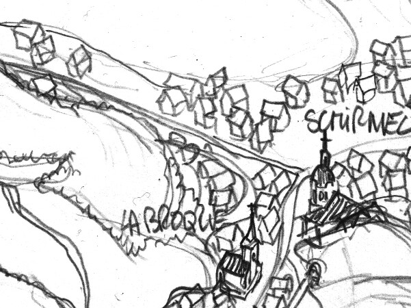 premier coup de crayon pour la carte touristique de la vallée de la Bruche