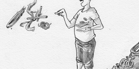 illustration didactique crayon de papier Batchou