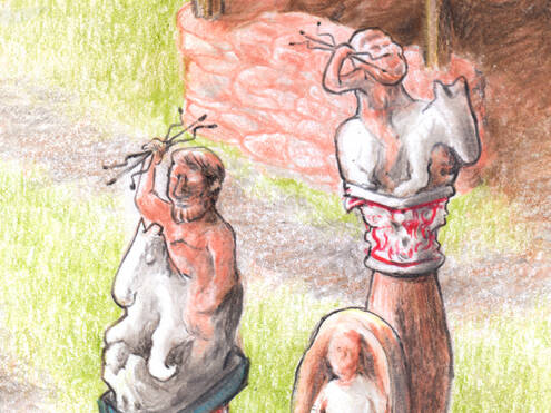 Illustrations Didactique évocation Sarrebourg Gallo romainsBatchou