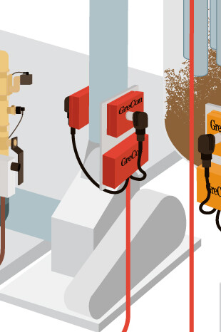 Illustration didactique industrielle convoyeur detection extinction shéma technique