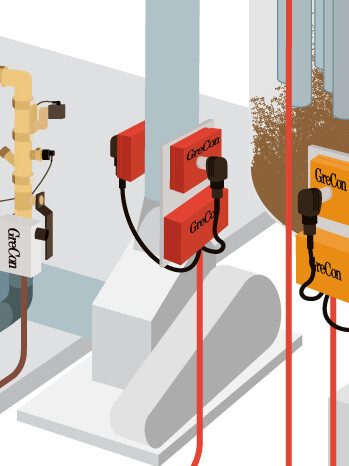 Illustration didactique industrielle convoyeur detection extinction shéma technique