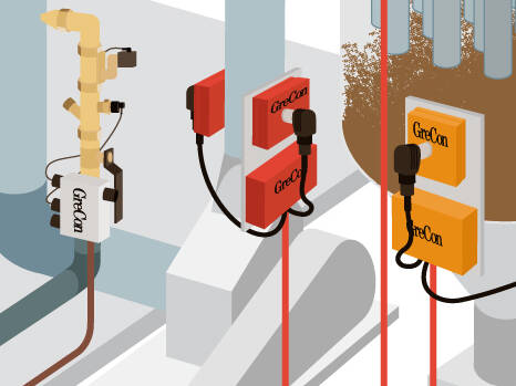 Illustration didactique industrielle convoyeur detection extinction shéma technique