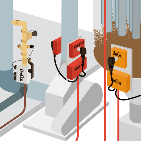 Illustration didactique industrielle convoyeur detection extinction shéma technique